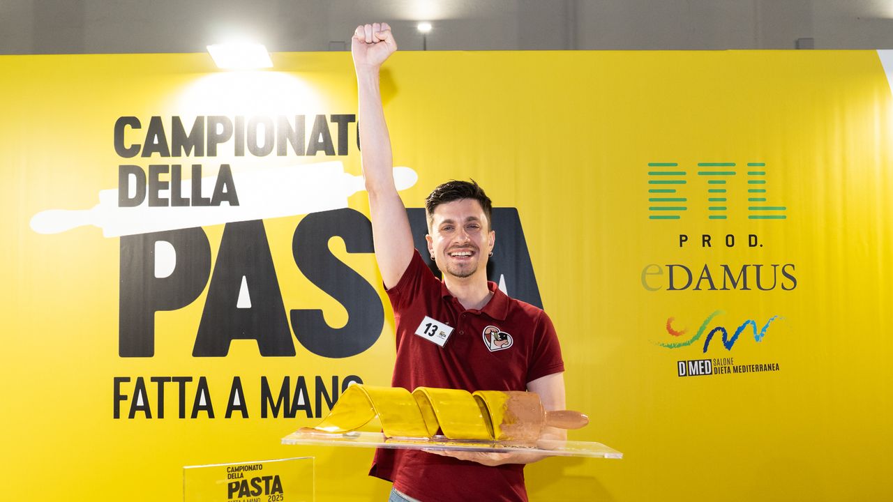 O macarrão fresco feito à mão com a receita da amostra de 2025