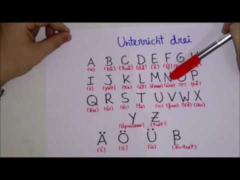 Pronúncia do alfabeto em Alemão I Curso de Alemão básico nível A1 Aula #3